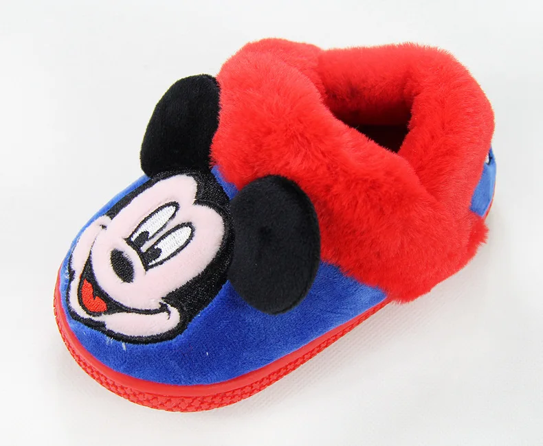 Disney/Детская Хлопковая обувь; Новинка года; зимняя сумка с теплыми хлопковыми тапочками; меховая хлопковая обувь для девочки Тапочки