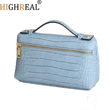 HIGHREAL Новая модная дизайнерская сумка из тисненой крокодиловой кожи, переносная сумка, маленький клатч, дамская сумочка, кошелек