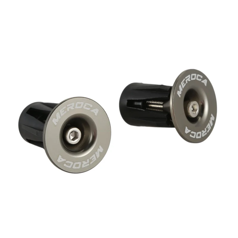 MEROCA 1 Pair Aluminum Bike Bicycle Handlebar Grips Cap Plug Handle Bar