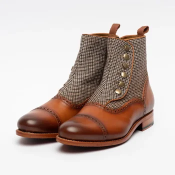 

Personalized Winter Fashion Men PU Leather Chelsea Boots Pointed Toe Ankle Button Boots Mens Male Casual Zapatos De Hombre F548