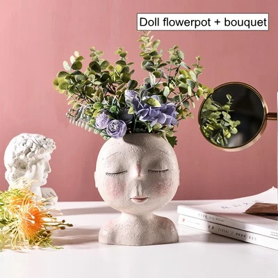 Flower Pot Type M Нордическая креативная Художественная кукла моделирование цветочный горшок домашняя гостиная для садовых и комнатных растений двора оформление балкона украшения простые - Цвет: Flower Pot Type M