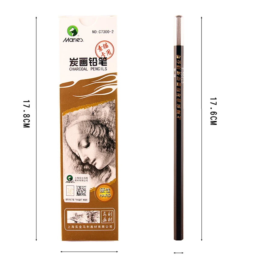 Marie's White Charcoal Pencil Authentic and Premium Quality [ Per Piece ]