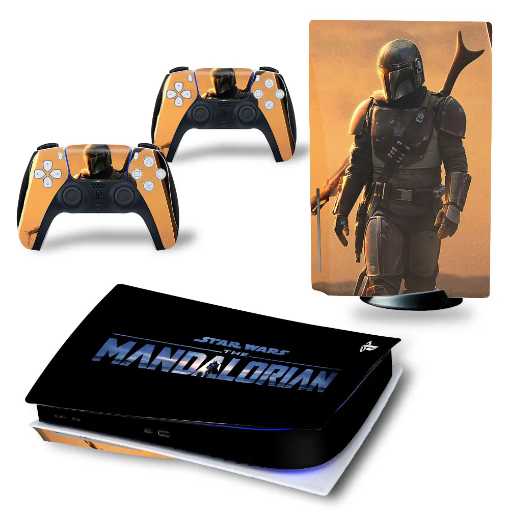 Marvel Star Wars PS5 Disk Skin Sticker Decal Cover for PlayStation 5 Console and 2 Controllers PS5 Disk Skin Sticker Vinyl 