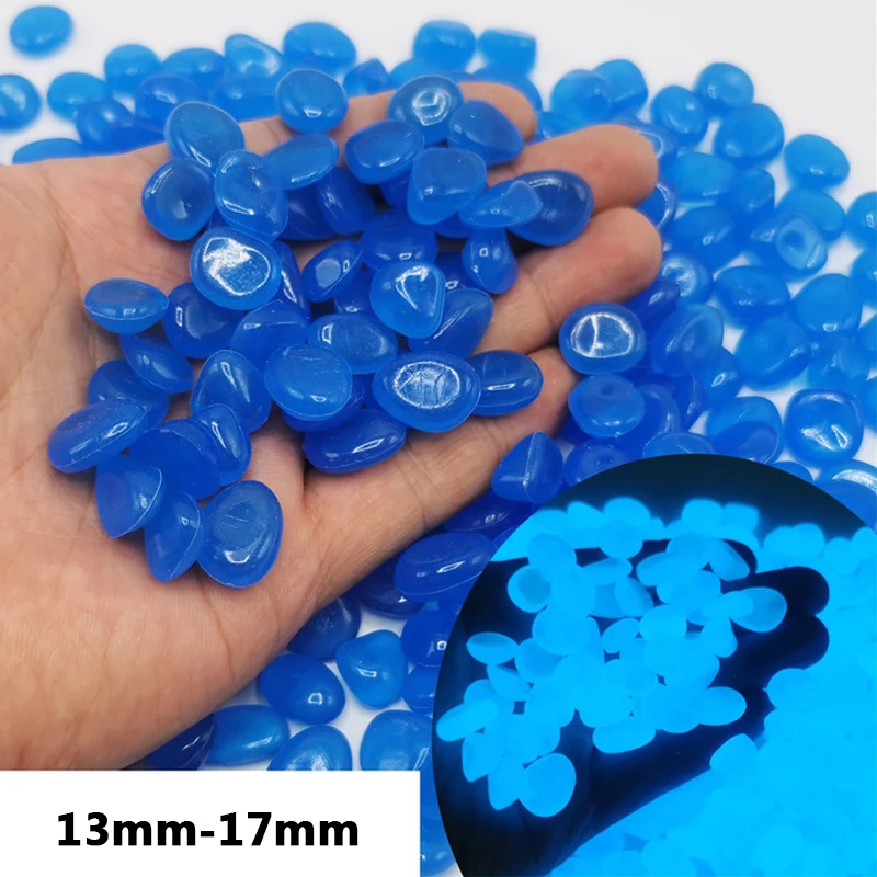 300 pcs/Pack Luminous Little Stones Garden Decor Glow In Dark Decorative Outdoor Fish Tank Rocks