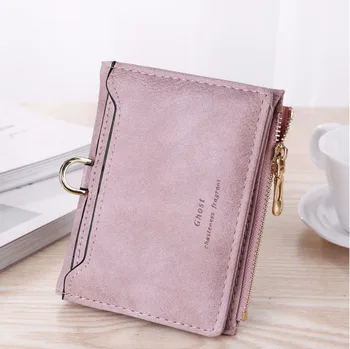 

Women Wallets Ladies Fashion Top Quality Small Wallet PU Matte Leather Purse Short Female Zipper Clutch Coin Purse Credit Card