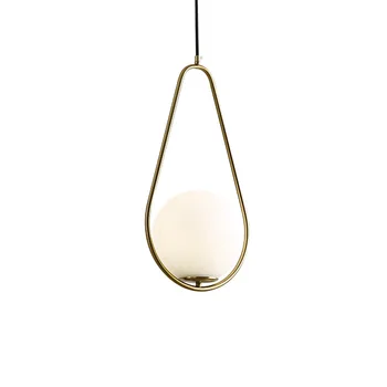 

Gold / Black Postmodern Loft Dinner Glass Ball LED Chandelier Lighting for Living Room Bar Kitchen Suspension Light Fixtures