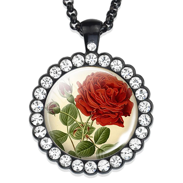 Flowers Necklace Lotus Butterflies 