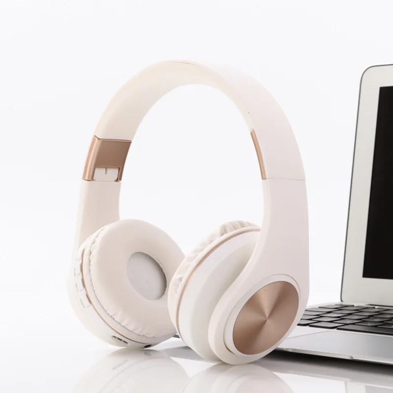 Беспроводные наушники над ухом Bluetooth наушники Складная гарнитура Регулируемые наушники с микрофоном для ТВ сотовый телефон ПК