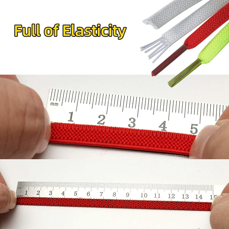 Magnetic lock Elastic Shoelaces Flat Of Sneakers No tie Shoe Laces Metal locking Easy to put on and take off Lazy Shoelace