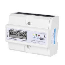 SINOTIMER DDS578R трехфазный жидкокристаллический дисплей бытовой 380 В рельсового типа Электрический счетчик 7P Электрический счетчик энергии