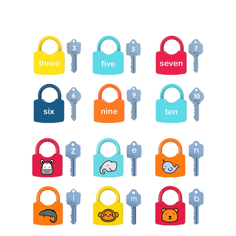  Montessori toy infant early education center teaching AIDS alphanumeric unlock toys 3-6 years old e - 4000510497471