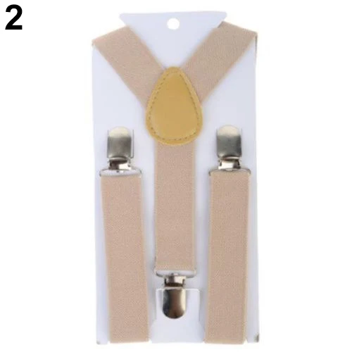 Children Kids Boys Girls Y-Back Suspenders Elastic Adjustable Clip-Ons Braces