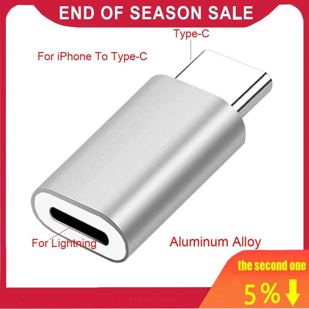 1 10 30 PcsFor Lightning Pin to Type C USB-C Alloy Converter Charging Type-C Connector Phone Adapter For iPhone Huawei P30 Xiaom | Мобильные