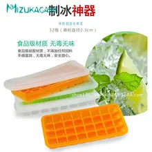 1 шт. 32 сетки нетоксичный силикон Прямоугольная форма для льда креативный дом с крышкой форма для льда коробка для льда пищевая добавка коробка морозильная камера