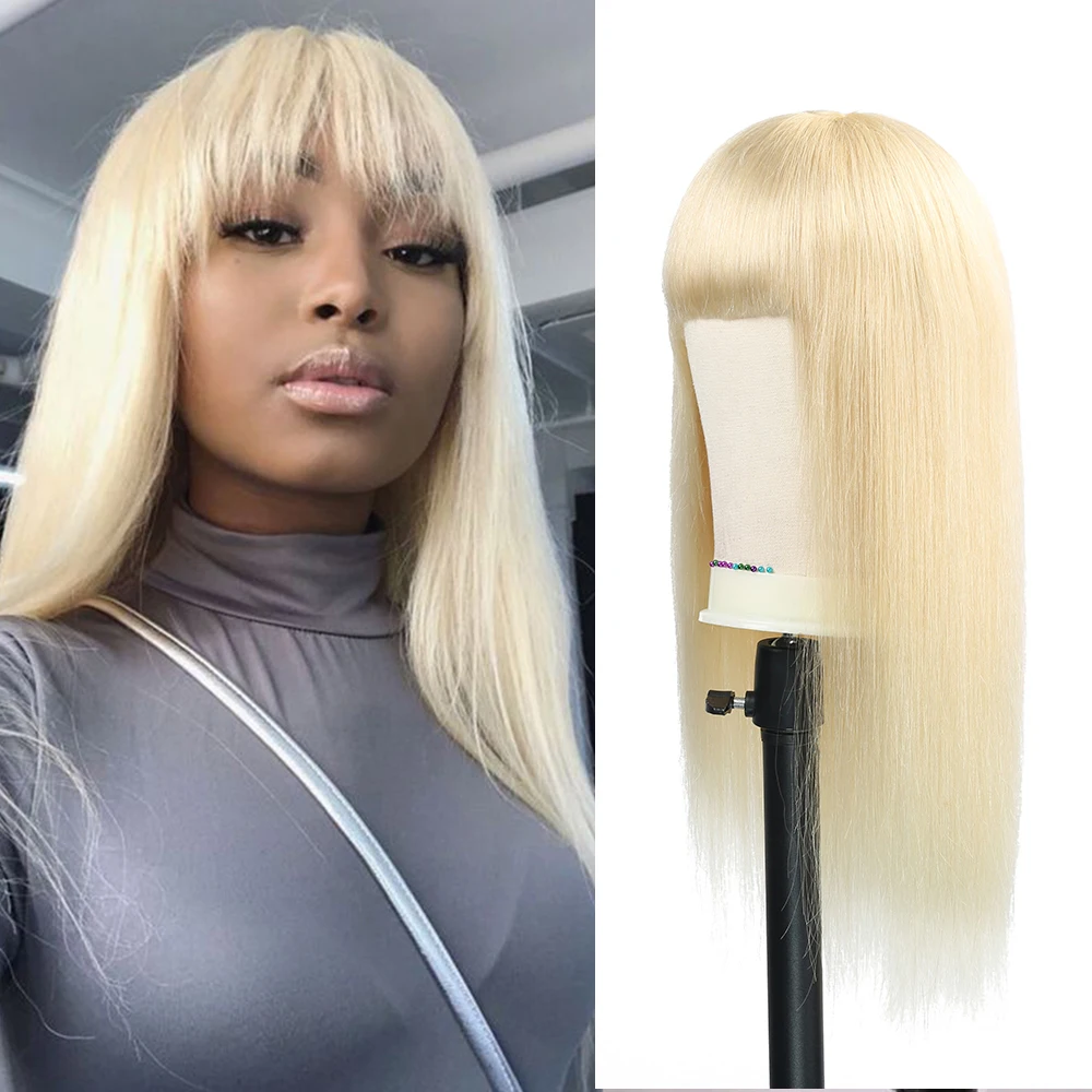 blonde human hair wigs straight