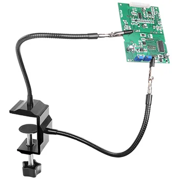 

Table Clamp Soldering Holder Flexible Arms Alligator Clips Bench Vise Aluminum Soldering Station Welding Repair Tool