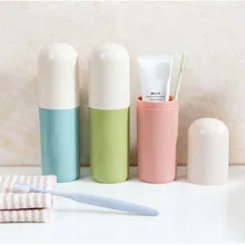 [T] пластиковая портативная зубная щетка чашка походный стакан зубная щетка для пар чашка капсула зубная щетка чехол спринцовка