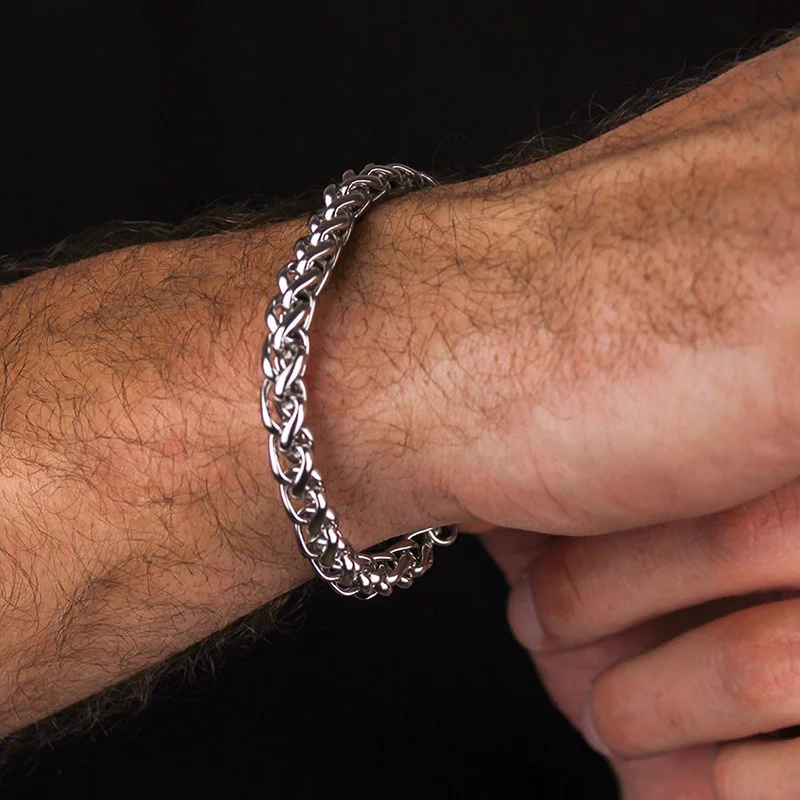 Vnox никогда не исчезают твердого Нержавеющая сталь Мужской браслет-цепочка