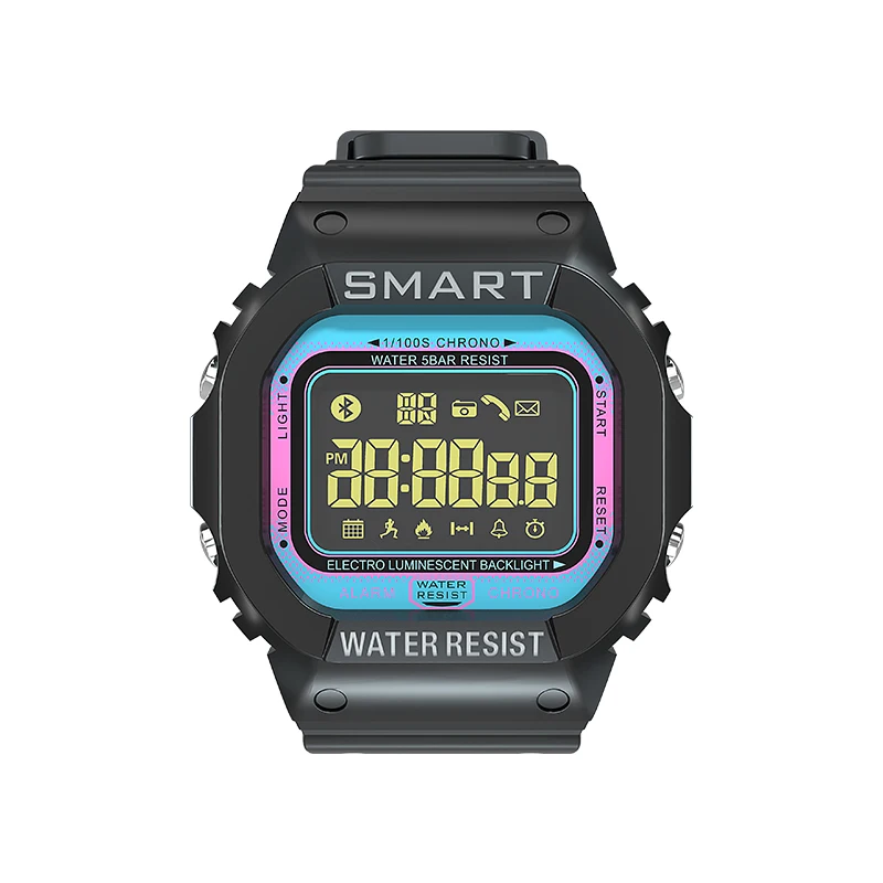 

BESTEx16T Smart Watch Pedometer Waterproof Bluetooth Remote Control Message Reminder Smartwatch Blue