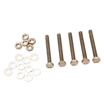 

New Brass Male Thread Hex Screw Bolt Nut Washer Set, 6mmx50mm, 5-Piece