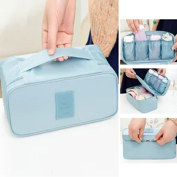 

2pcs-Polyester travel multi-function bra finishing bag portable washing bag bra bag travel storage bag