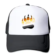 Gay Bear Pride Paw Trucker шапка унисекс для взрослых бейсбольная сетчатая Кепка черная