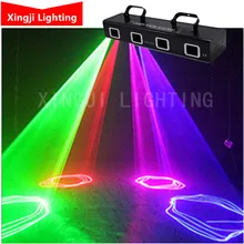 Горячая 4 rgb-подсветка линзы красный зеленый синий DMX512 лазерный линейный сканер сценический проектор с эффектом света DJ танцевальный бар рождественские вечерние дискотеки