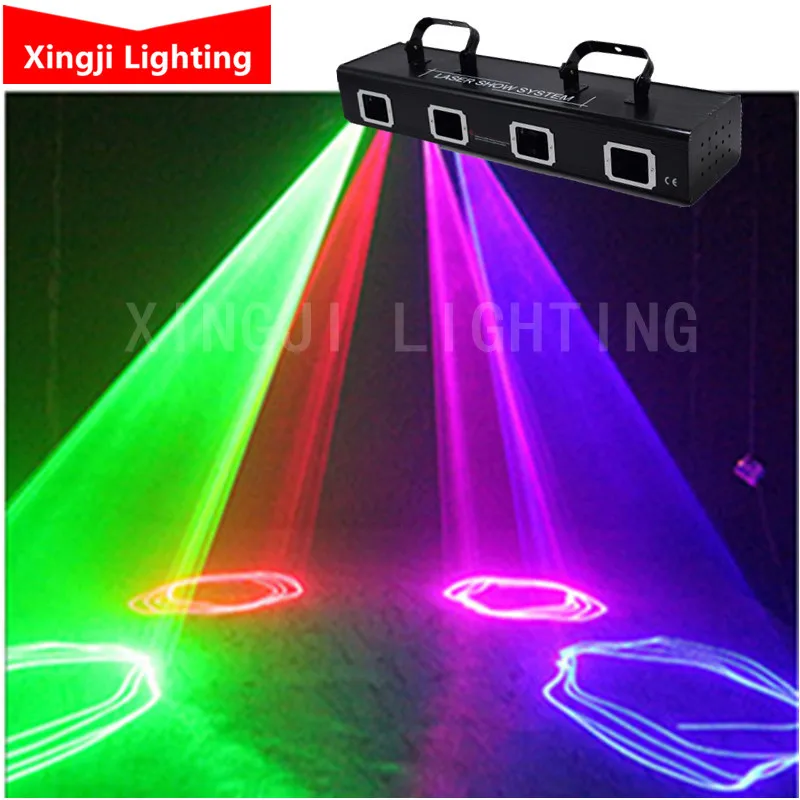 Горячая 4 rgb-подсветка линзы красный зеленый синий DMX512 лазерный линейный сканер