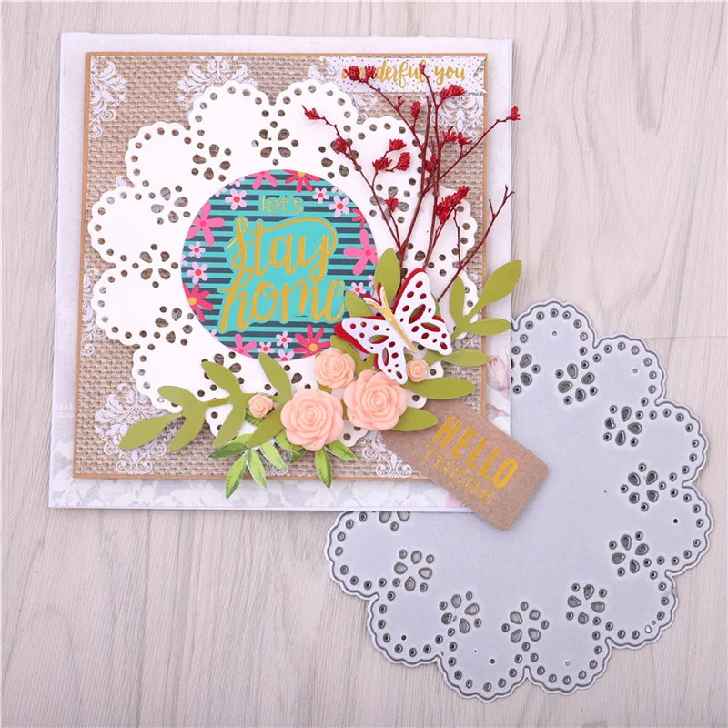 

Eastshape Flower Dies Lace Frame Metal Cutting Dies New 2019 for Scrapbooking Card Making Cover Background Craft Die Cuts