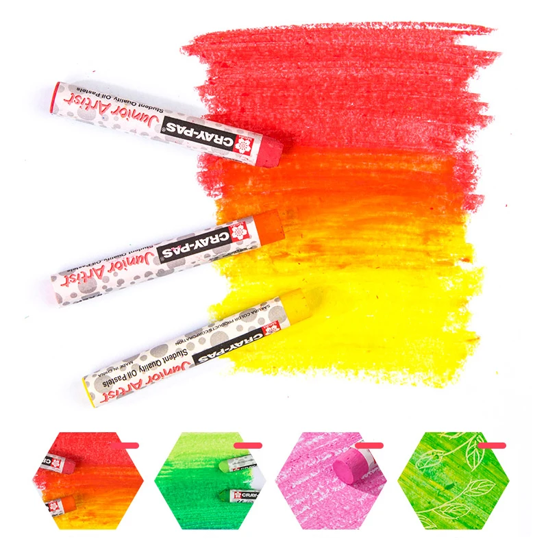 SAKURA Painting Crayons Oil Pastel Set 12/16/25/36/50 Colors Washable Drawing Colorful Crayons Stationery For Students XEP/XLP