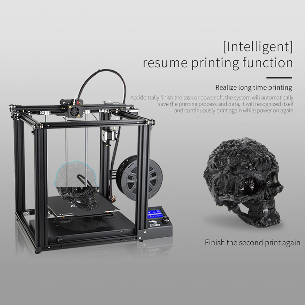 Creality 3D Ender 5 принтеры DIY Kit Алюминий профиль Max 180 мм/сек. Поддержка возобновить