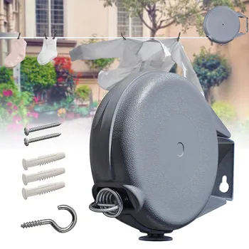 

Retractable PVC Easy Operate High Strength Clothes Line Hotel Long Drying Rope Indoor Outdoor Portable Bathroom Laundry Hanger