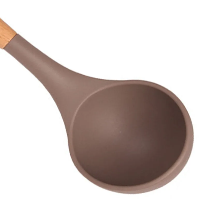 Набор из 9 антипригарных кухонных принадлежностей с силиконовой ручкой и