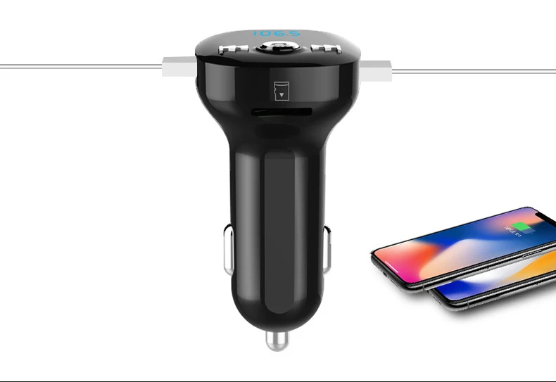 Маленький Автомобильный MP3-плеер Bluetooth приемник hands-free Телефон fm-передатчик прикуриватель двойной USB Автомобильное зарядное устройство автозапчасти XC-106