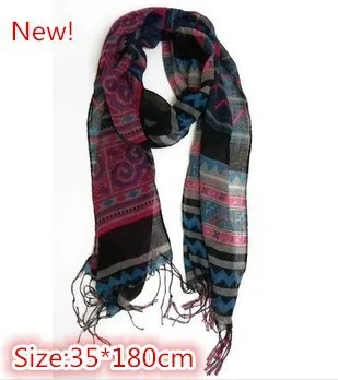 hmong scarf Новое поступление дешевые шарфы горячая Распродажа модная женская длинная вуаль Синий Геометрический Племенной шарф с ацтекским орнаментом, шарф хмонгов с кисточками - Цвет: hmong scarf