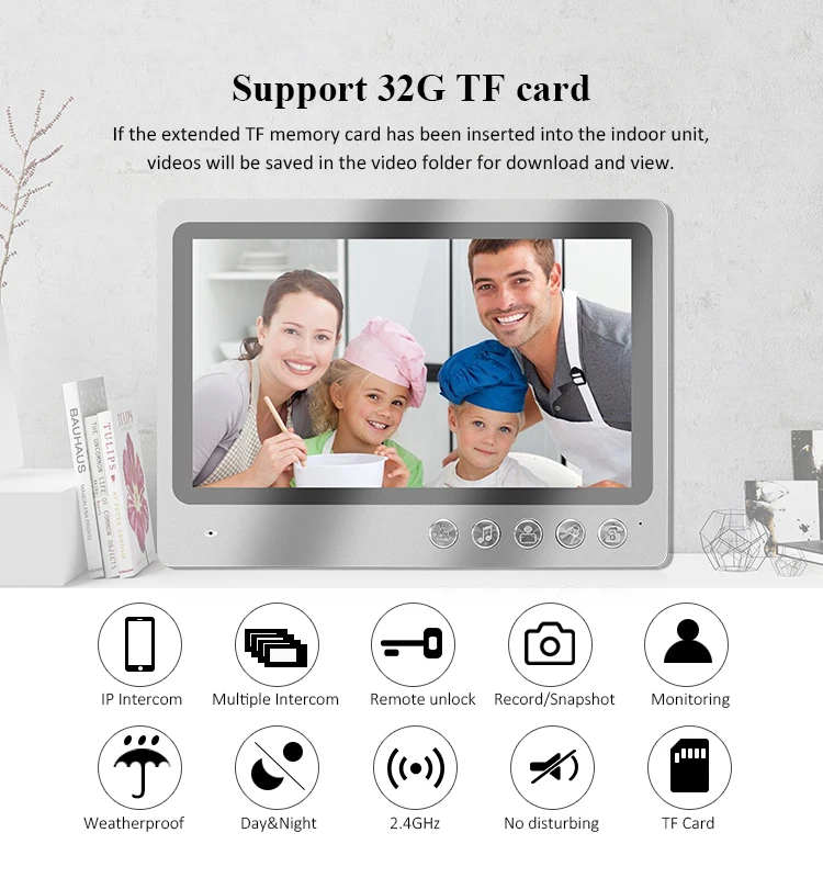 APP remote control smart video doorbell wifi video door phone intercom system