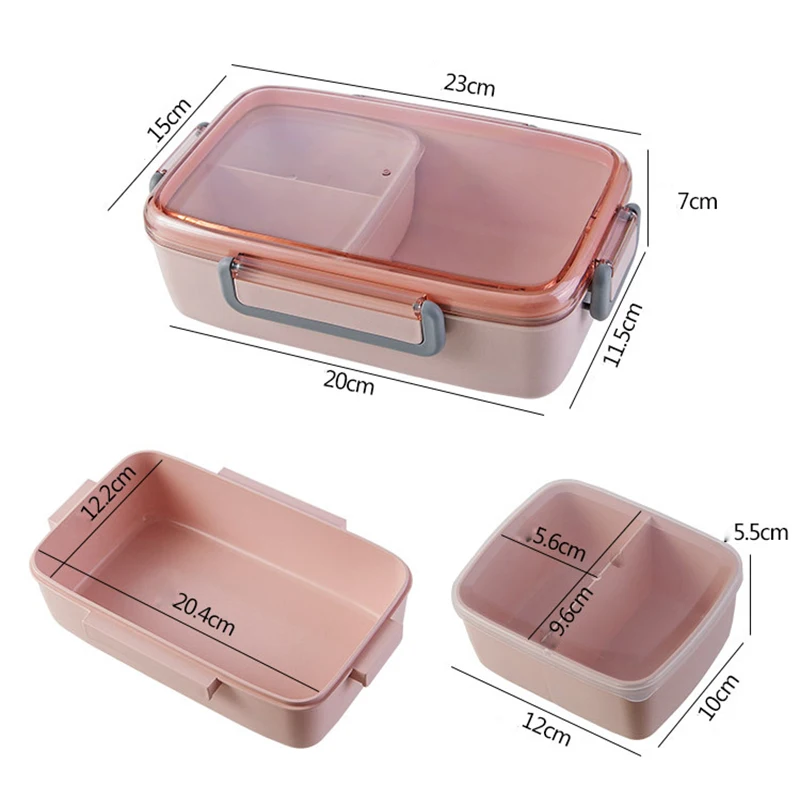 Герметичная микроволновая коробка для ланча, независимая решетка, Bento Ланч-бокс для детей, Bento box, портативный контейнер для еды