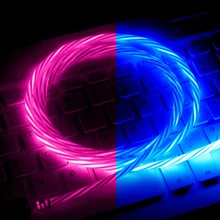Hotest luminoso cabo led brilho fluindo micro usb tipo c cabo de carregamento rápido para o telefone android brilhante carregador cabo para huawei