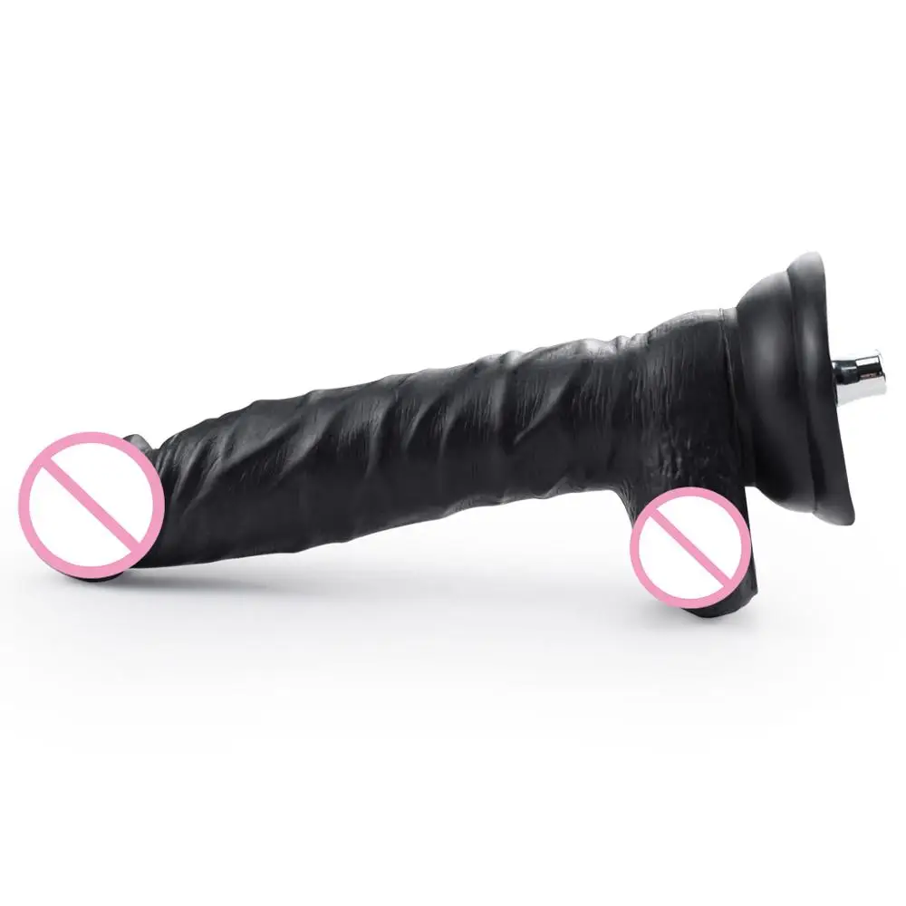 Sex Machine Accessories Balck Penis Attachment for ANNGEOK Metal Love Machine Realistic Texture for Women Masturbator AN-S1