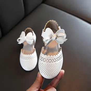 

Summer Children Casual Shoes Soft Soled Breathable Anti-Slip Hollow Bow-knot Sandals