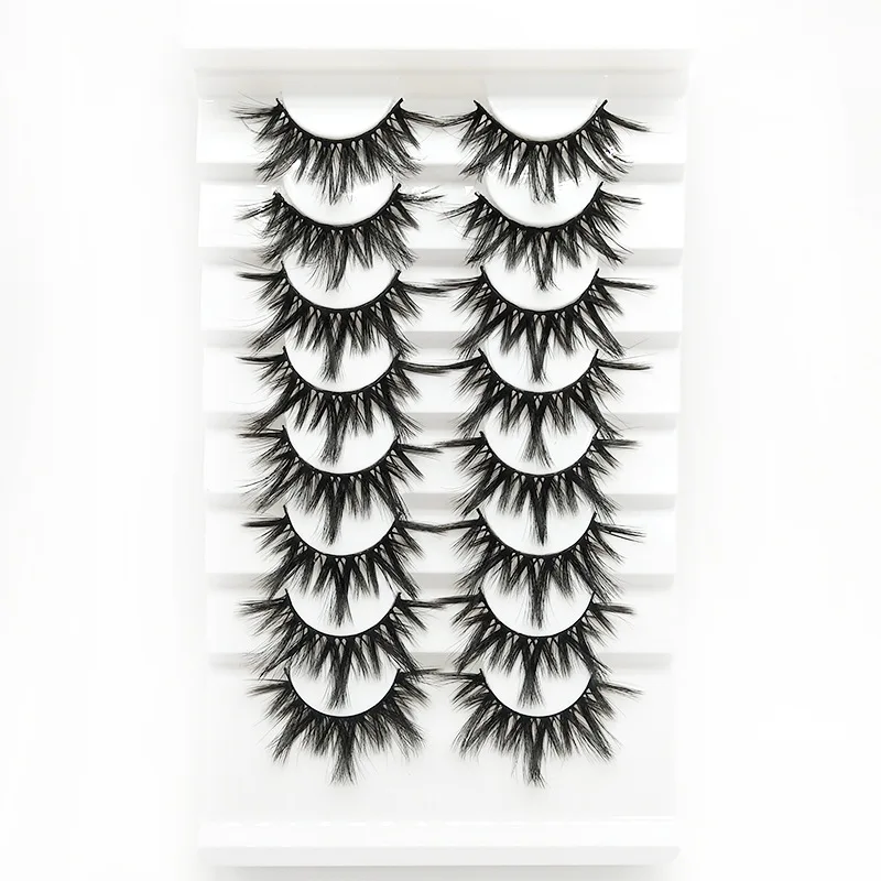 

Honiegirl Lashes 8 pairs of 6d mink false eyelashes with dramatic volume for curly lashes extension supplies kit professional