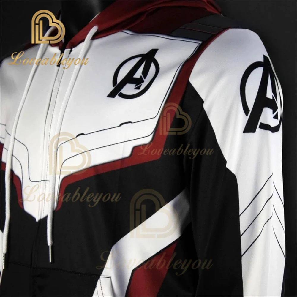 En oferta Sudadera con capucha de Endgame para hombre, disfraz de Cosplay de Quantum, chaqueta con cremallera lnw39Dbk