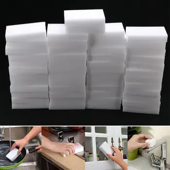 

100Pcs Magic Sponge Eraser Melamine Sponge Cleaner Kitchen Cleaning Sponge for Dish Wash Bathroom Cleaning Tools