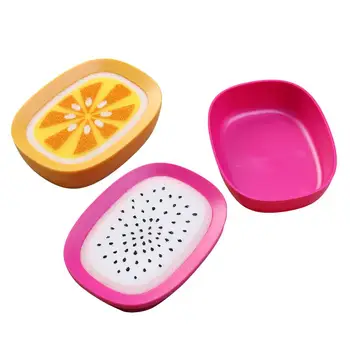 

2pcs Soap Box Bubble Sponge Fruit Pattern Soap Tray Soap Holder Set for Kitchen Shower Bathroom