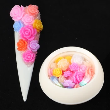 

RIKONKA 3D Mixed Rose Nail Rhinestones DIY Nail Gems Jewelry Charming Professional Nail Decals for False&Gel&Natual Nails