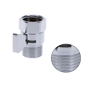 

1 Pc Shower Head Shut-Off Valve T-adapter Polished Handheld Flow Contol Chrome Valve for Bidet Sprayer Hand Shower Shower Head