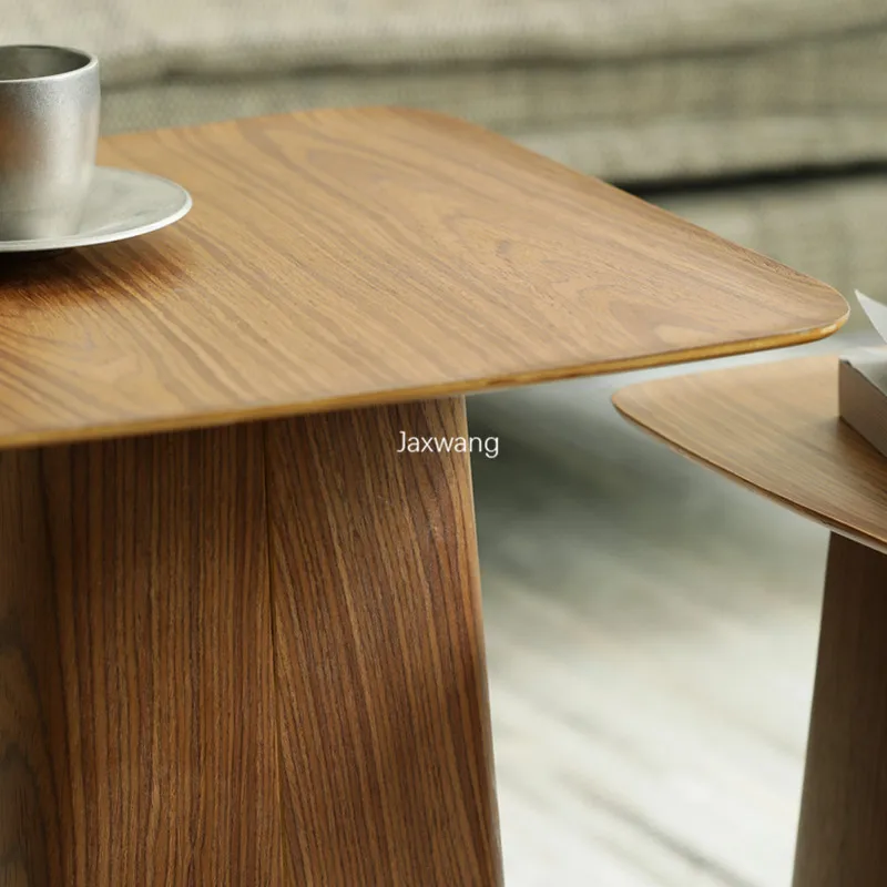 Coffee Tables Luxury Nordic Walnut Color Wooden Living Room Dining Room Balcony Casual Simple Side Table Combination Foot Table
