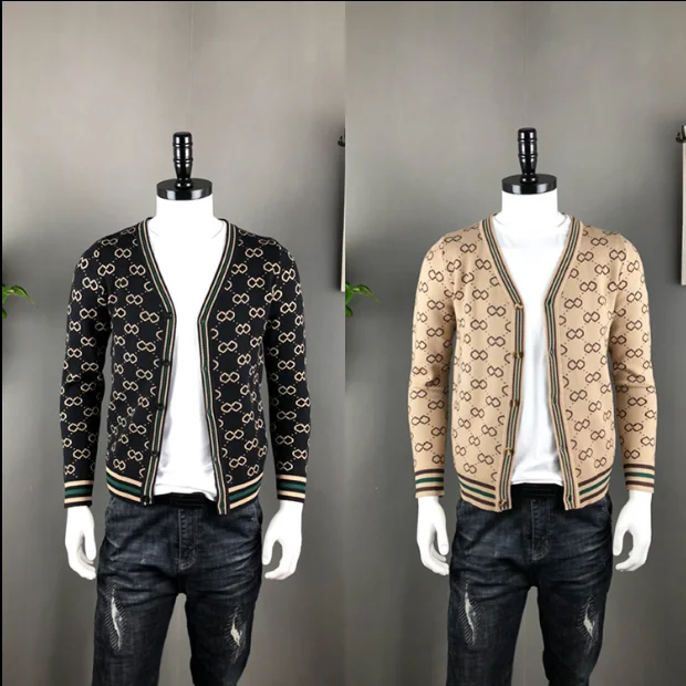 

Men's cardigan knitwear fashion 2020 new Korean fashion spring and autumn net red sweater coat men's fashion brand