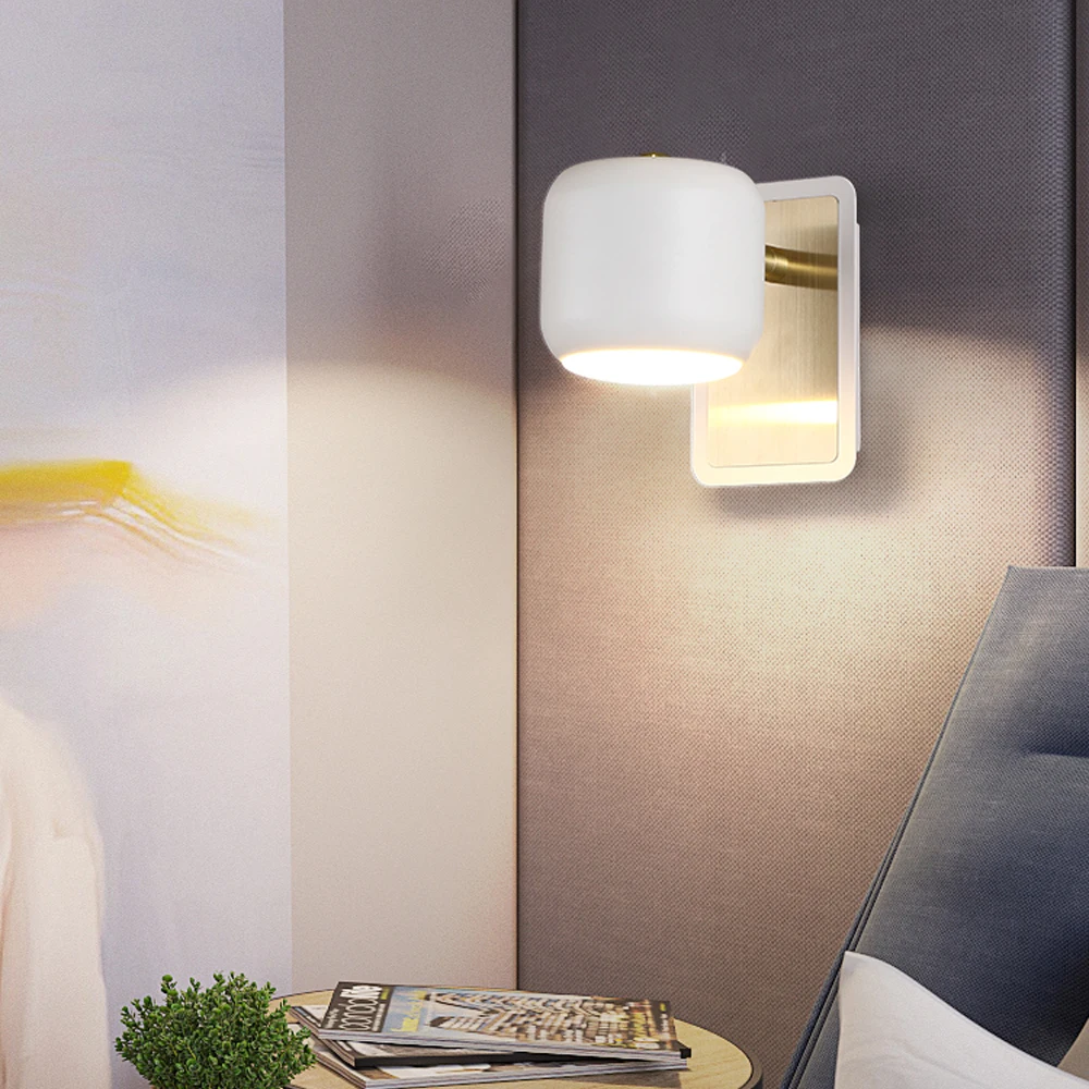 Скандинавский светодиодный настенный светильник с выключателем 5 Вт, современный настенный светильник для помещений, спальни, гостиной, лампы для чтения, декоративный светильник для дома, ing