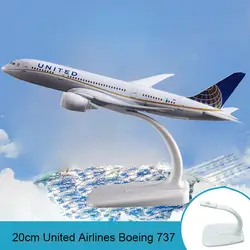 20 см B737 United airlplane модель самолета металла Америка объединить состояние Boeing 737 Airbus дыхательных путей модели сувенирная коллекция ручной